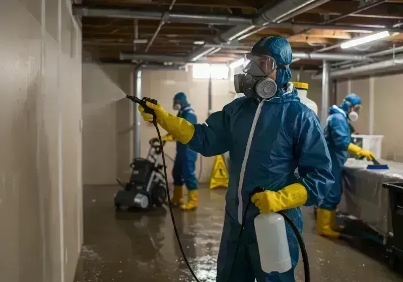 Basement Sanitization and Antimicrobial Treatment process in Chino, CA